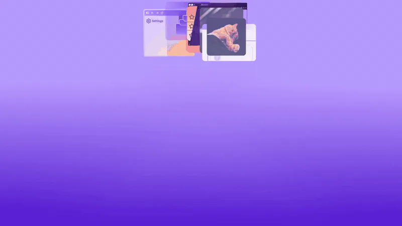 Dahili VPN araç çubuğunda duruyor.